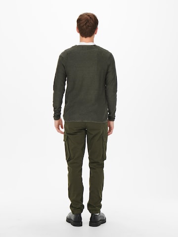 Only & Sons Regularny krój Sweter 'Dextor' w kolorze zielony