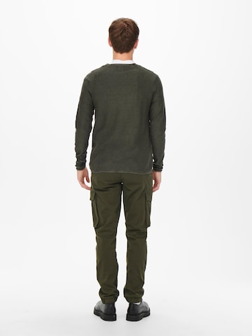 Only & Sons Regular fit Sweater 'Dextor' in Green