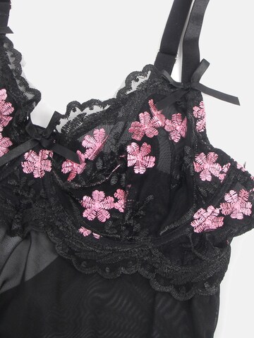 ORGANZA Lingerie Negligée 'Babydoll' in Schwarz