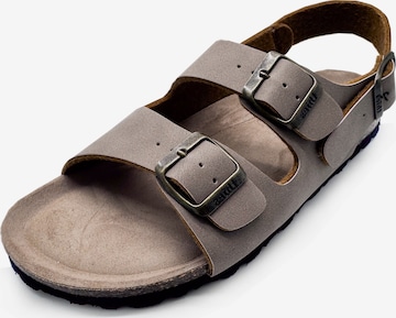 thies Sandale 'thies 1856 ® Eco Bio Backstrap Sandal' in Grau: Vorderseite