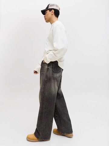 JACK & JONES - Pierna ancha Vaquero 'JJIDAVE JJSKEWED' en negro