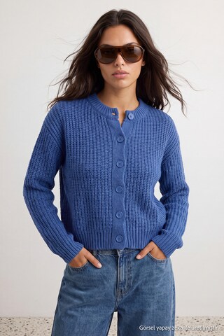 Trendyol Knit cardigan in Blue: front