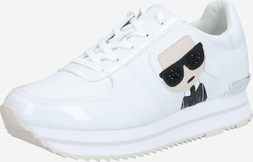 Karl Lagerfeld - Zapatillas deportivas bajas 'VELOCITA II' en blanco: frente