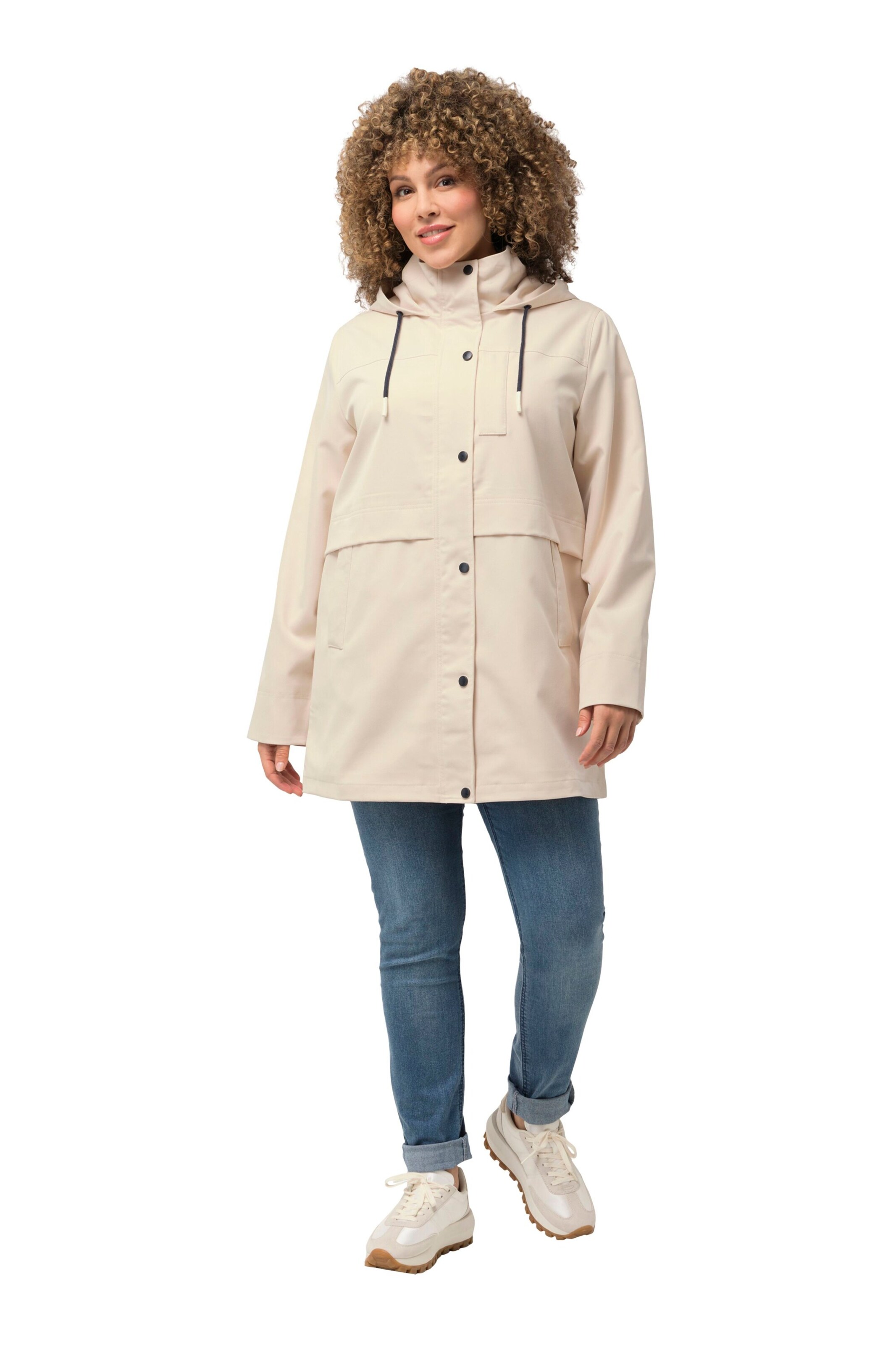 Ulla Popken Between-seasons parka in Beige
