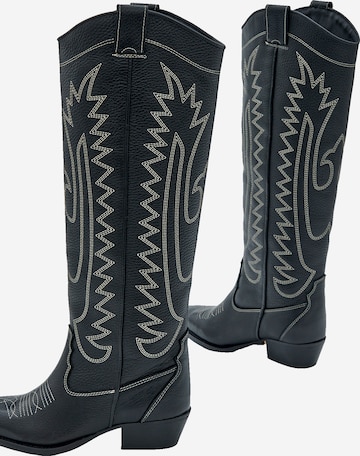 Bottes de cowboy 'Tugce' EDITED en noir