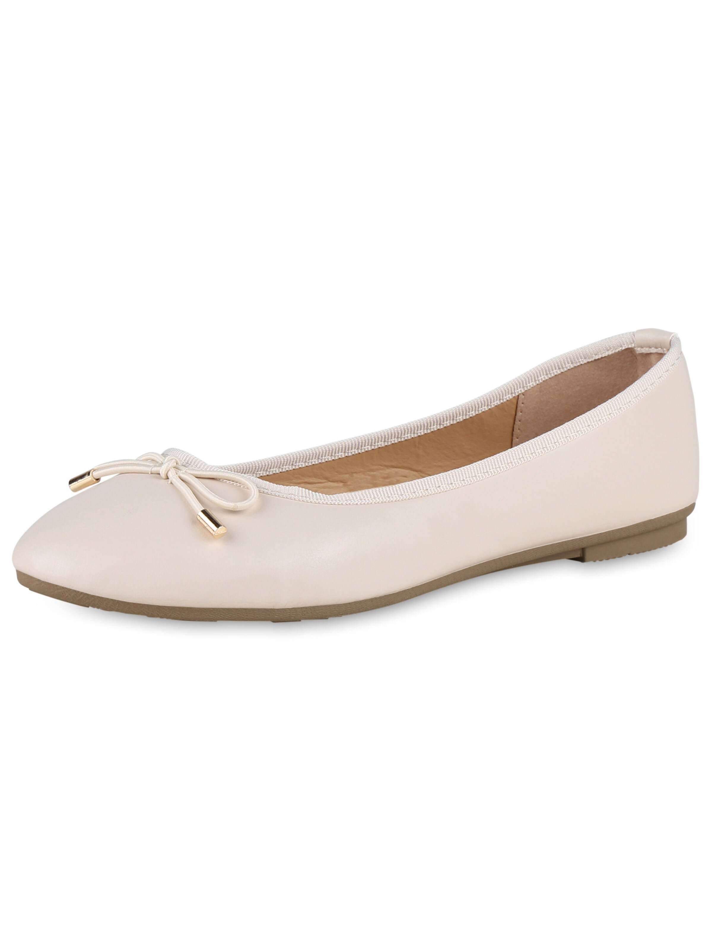 Ballerina 'Seraphina' di Van Hill in beige: frontale