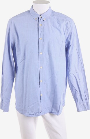 H&M Button Up Shirt in XL in Blue: front