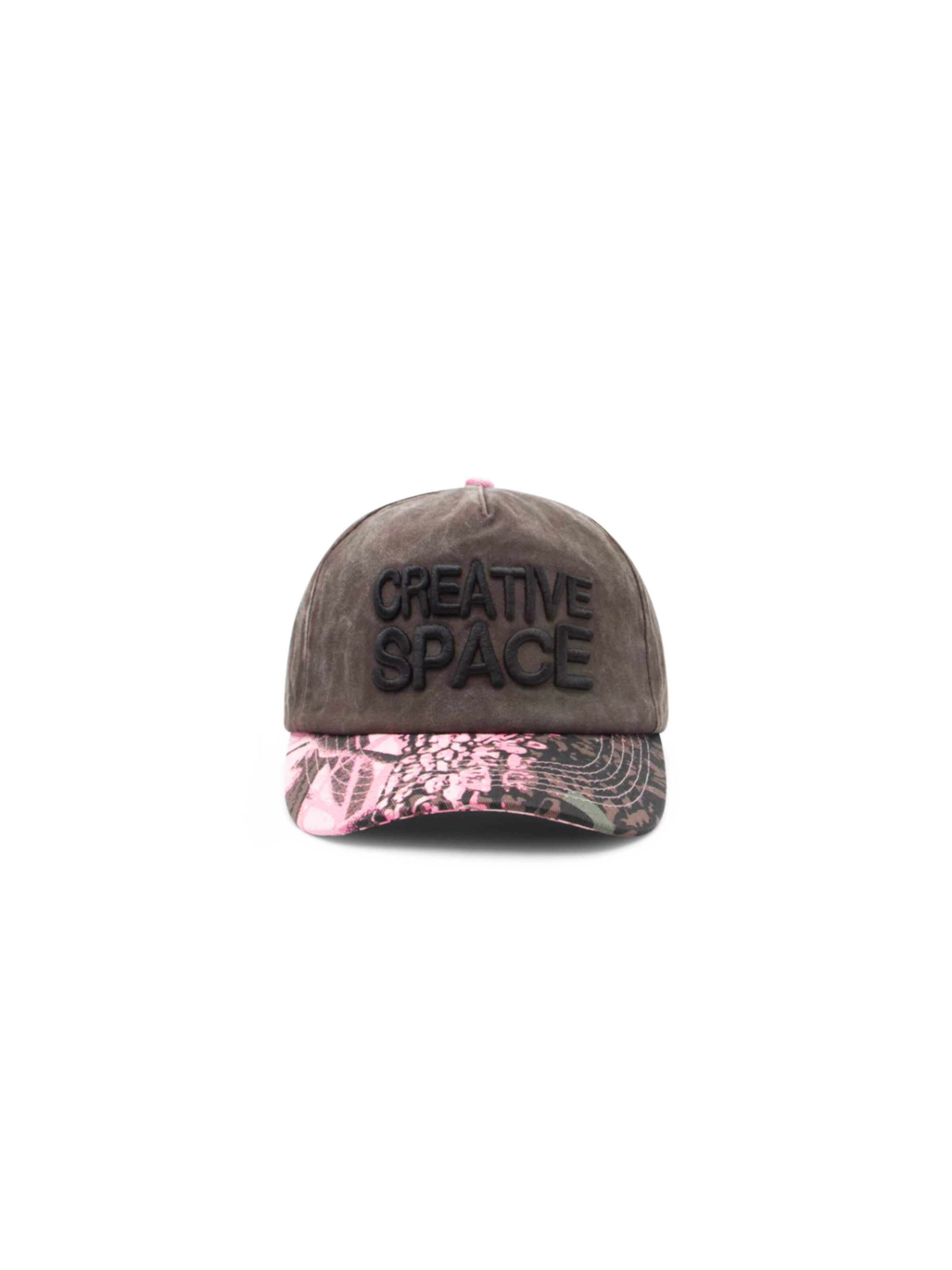 Divention Cap 'Creative Space Cap Pinkwood Camo' in Brown: front