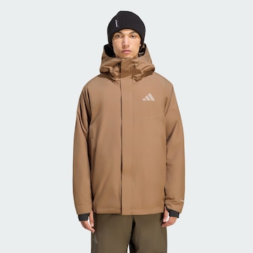 ADIDAS TERREX - Chaqueta de montaña en marrón: frente