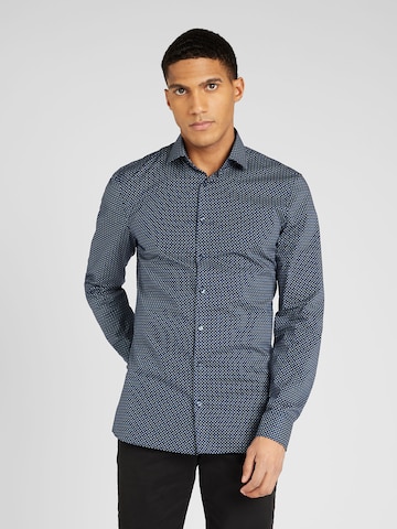 OLYMP - Ajuste regular Camisa en azul: frente