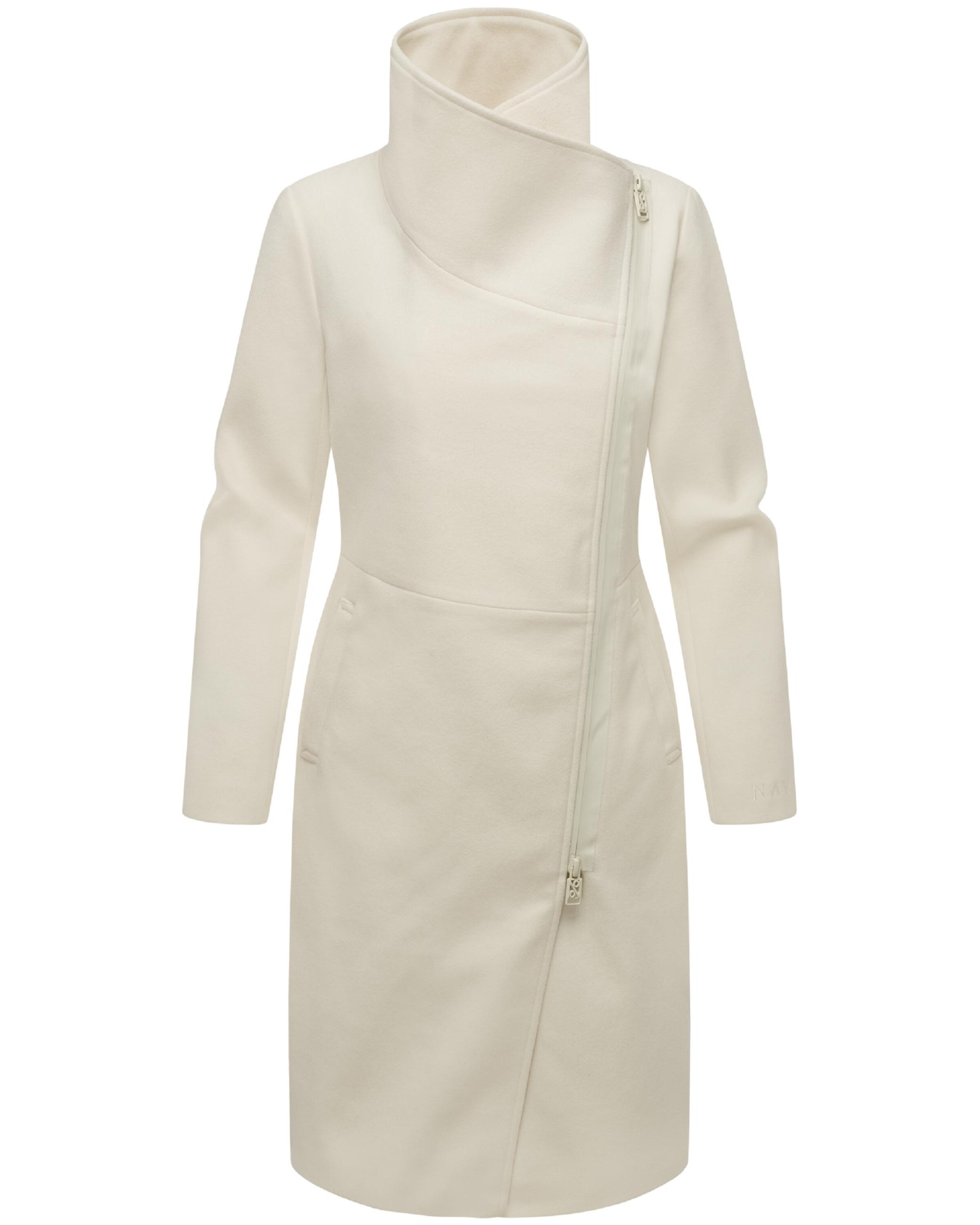 NAVAHOO Ανοιξιάτικο και φθινοπωρινό παλτό 'Samtrose' σε λευκό