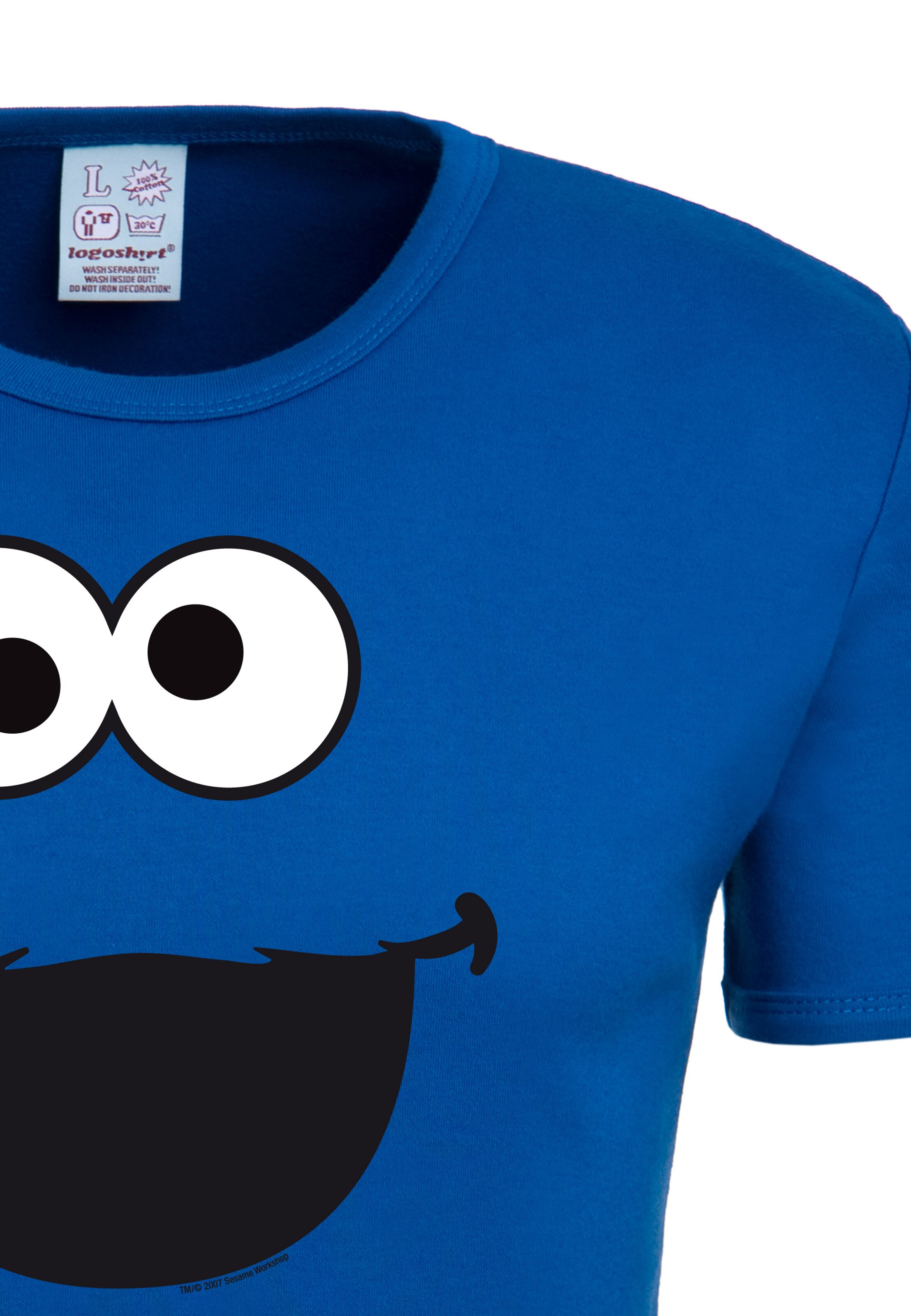 LOGOSHIRT Shirt 'Krümelmonster' in Blue
