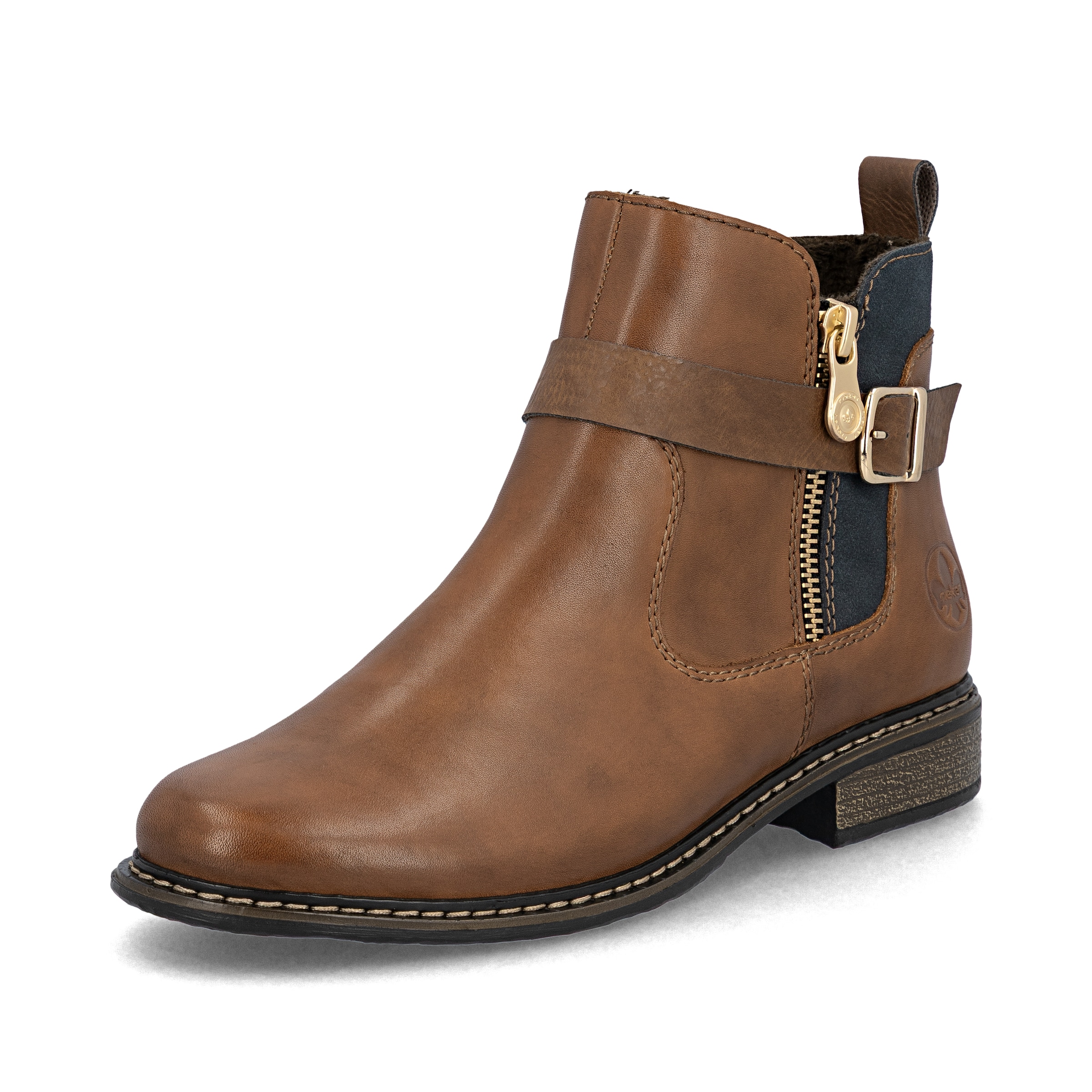 Bottines Rieker en marron : devant