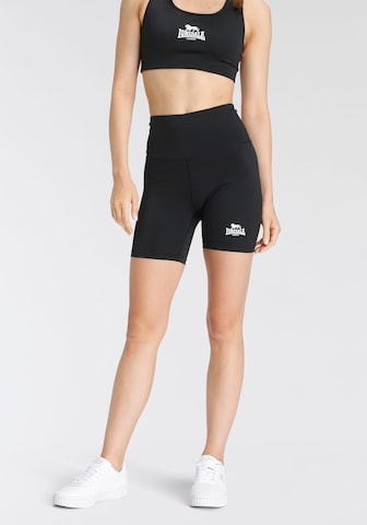 LONSDALE Skinny Sportnadrágok - fekete: elől