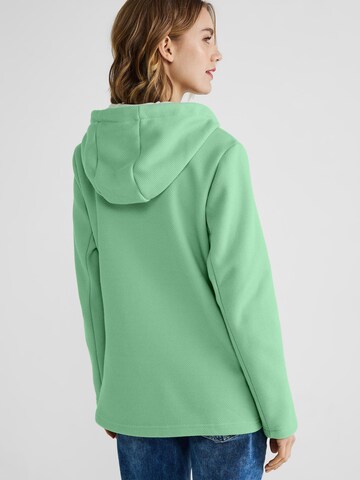 STREET ONE Zip-Up Hoodie in Green