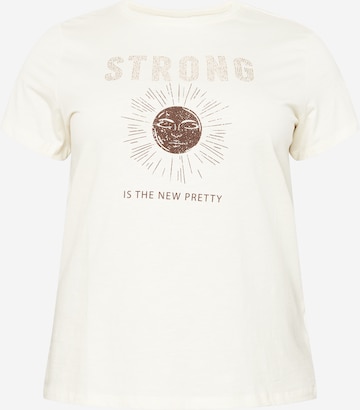 ONLY Carmakoma - Camiseta en beige: frente