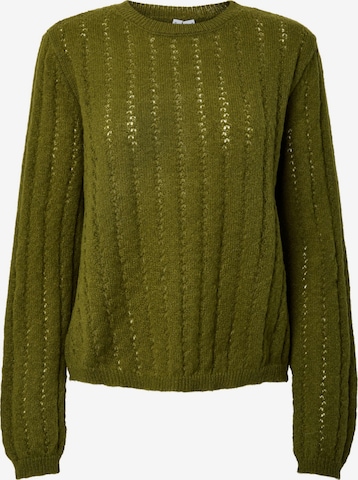 PIECES Pullover 'ADA ' in Grün: Vorderseite