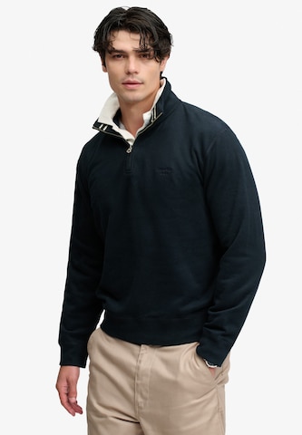 Superdry & Co Sweatshirt 'Essential Serif' in Blauw: voorkant