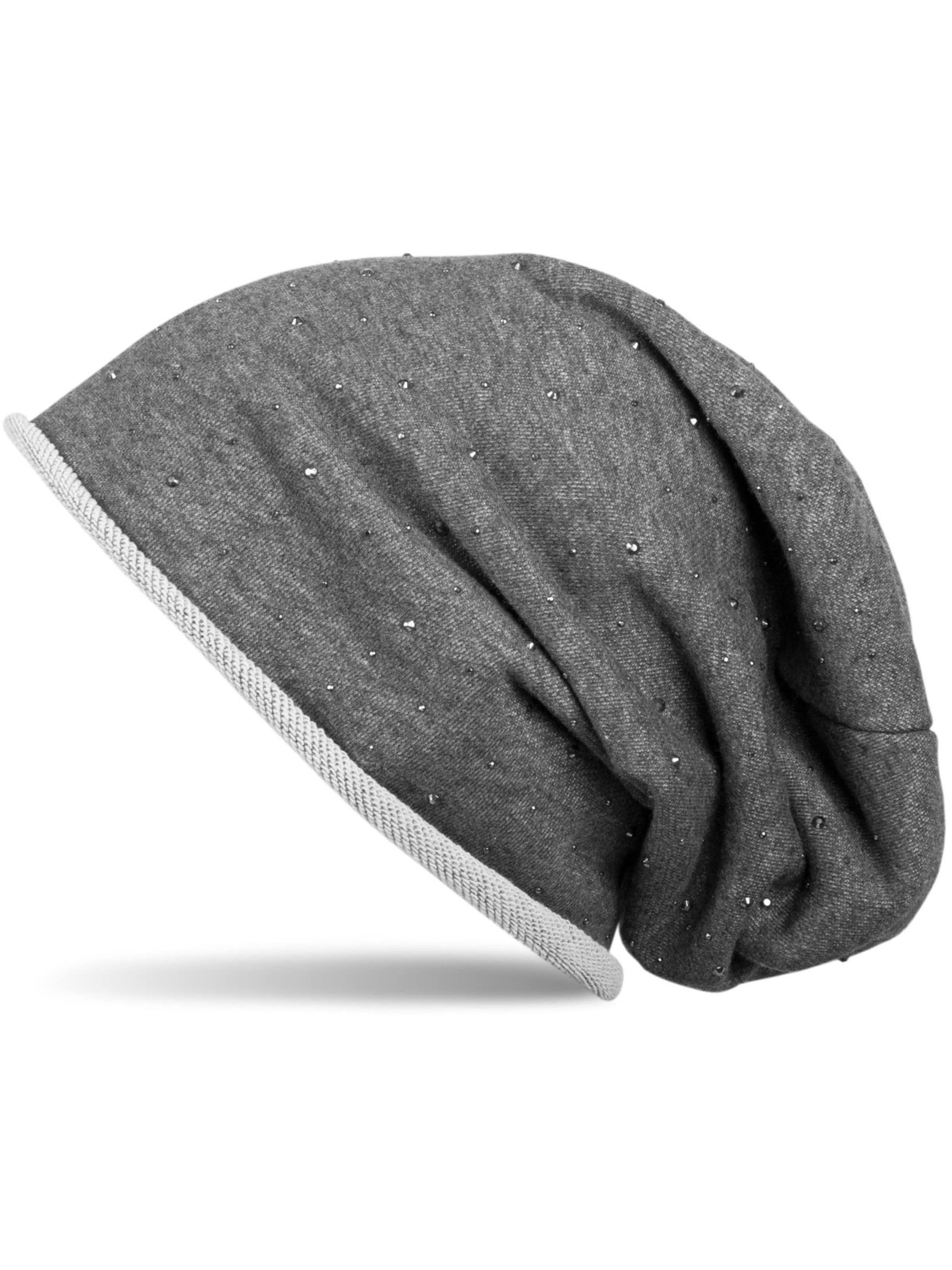 styleBREAKER Beanie 'Beanie mit Strass Nieten' in Dark grey, Item view