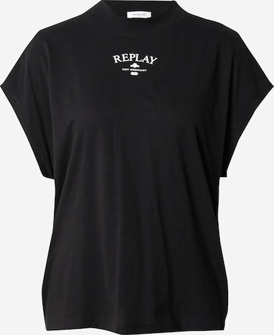 REPLAY Shirt in Black / White, Item view