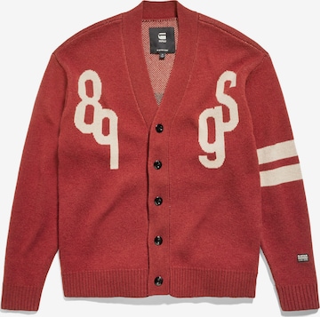 G-Star RAW Knit Cardigan 'Holiday 89' in Red: front