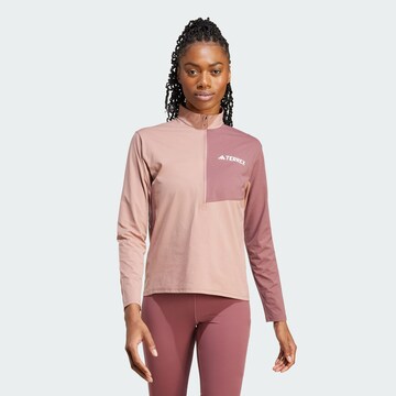 T-shirt fonctionnel ADIDAS TERREX en rose : devant