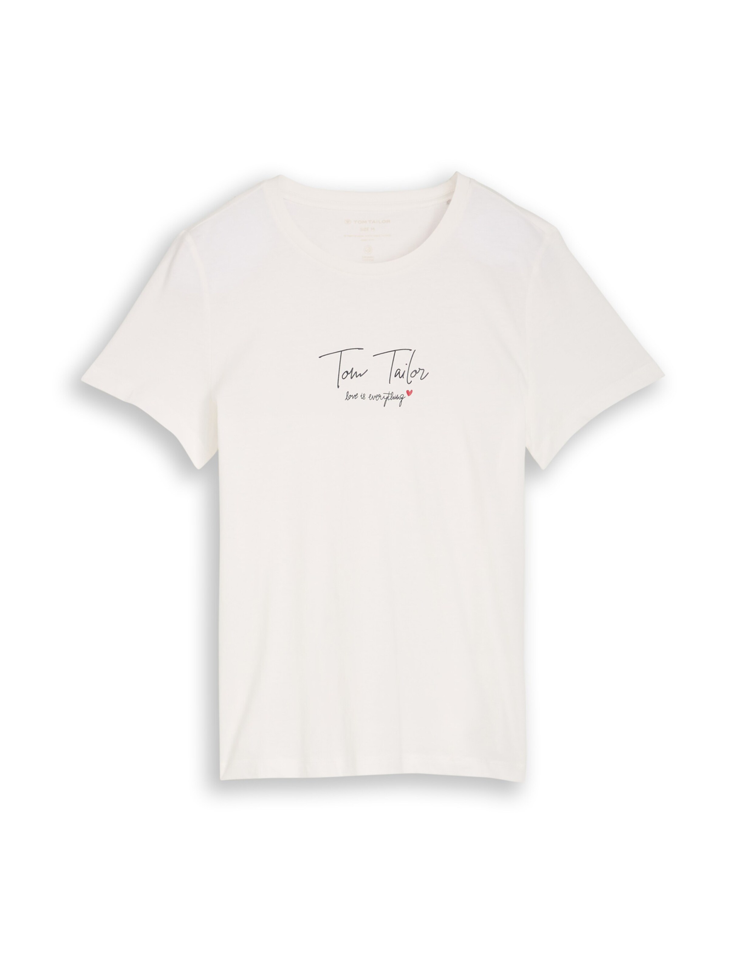 Tricou de la TOM TAILOR pe alb: față