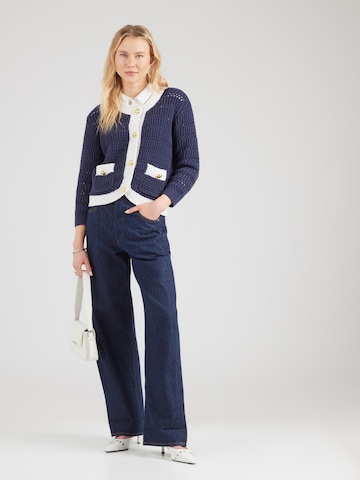 Derhy Knit cardigan 'PIA GILET MAILLE' in Blue