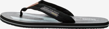 CAMEL ACTIVE T-Bar Sandals in Black: front