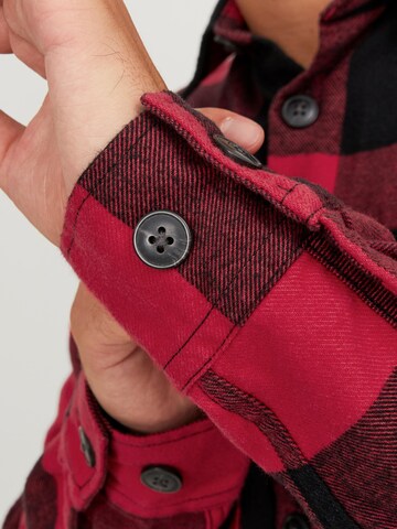 JACK & JONES Regular fit Overhemd 'Edarren' in Rood