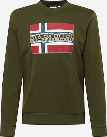 NAPAPIJRI Sweatshirt 'BENCH' in Grün: front
