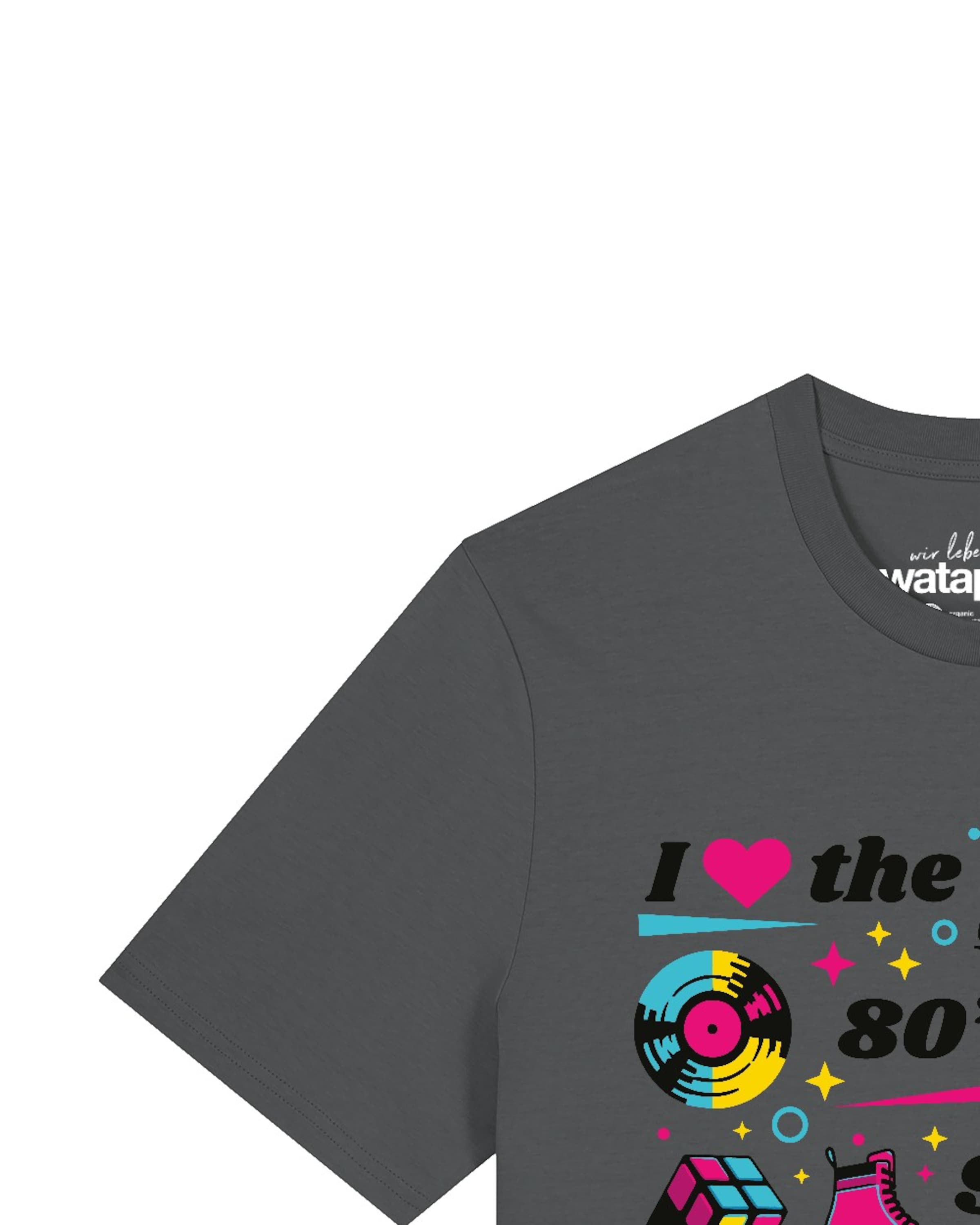 T-Shirt '80s Love' Watapparel en gris
