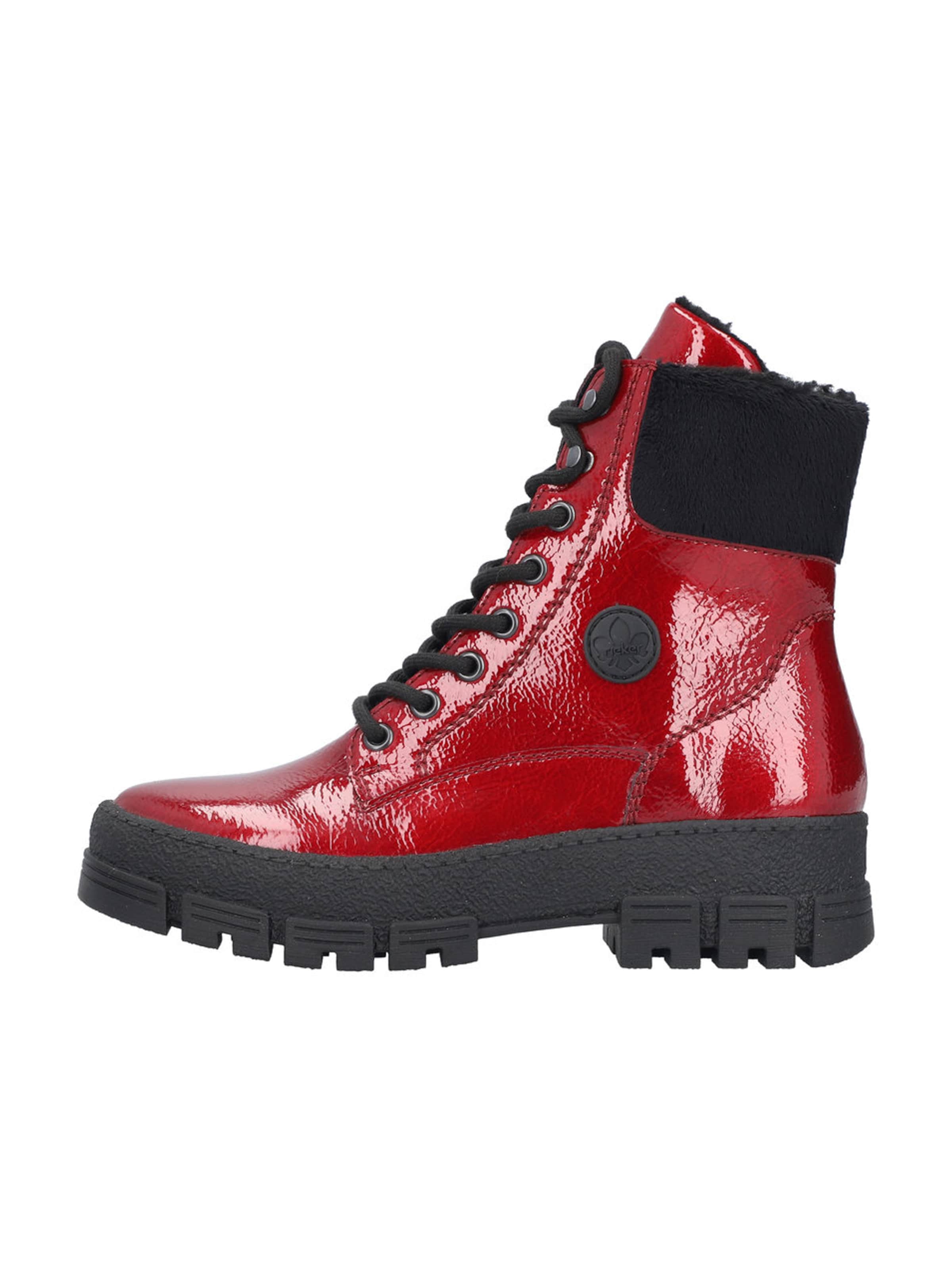 Rieker Μποτάκι με κορδόνια σε κόκκινο