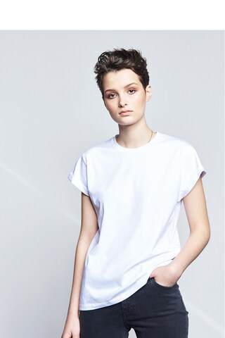 NINE TO FIVE Shirt ' Boyfriend Shirt #eib ' in White: front