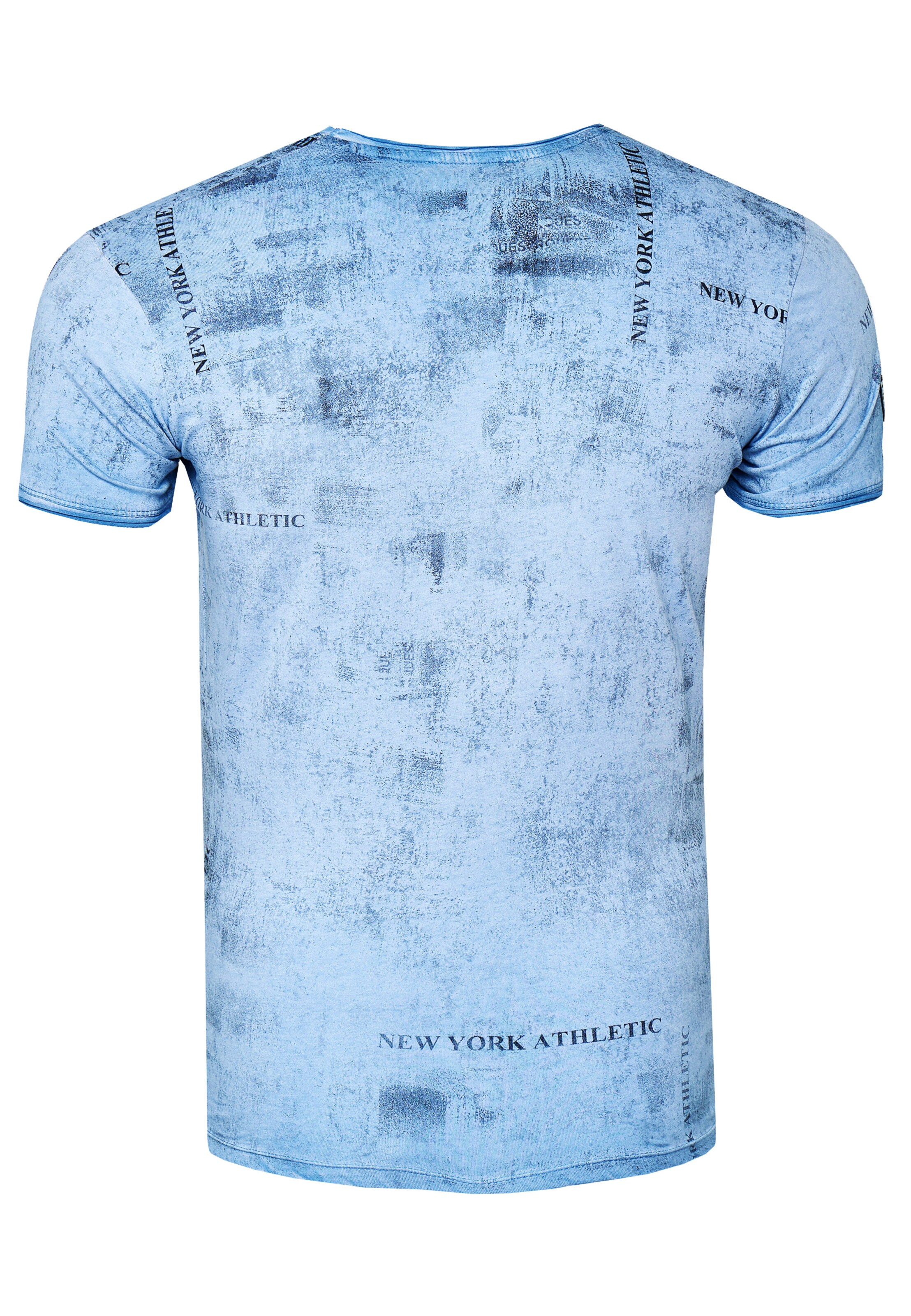 Rusty Neal T-Shirt mit lässigem Print in Blau