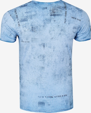 Rusty Neal T-Shirt mit lässigem Print in Blau