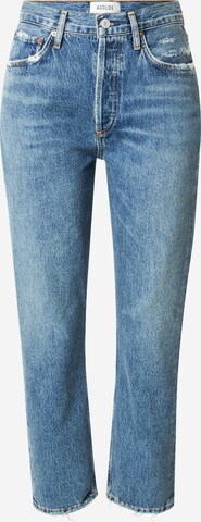 Regular Jeans 'Riley' de la AGOLDE pe albastru: față