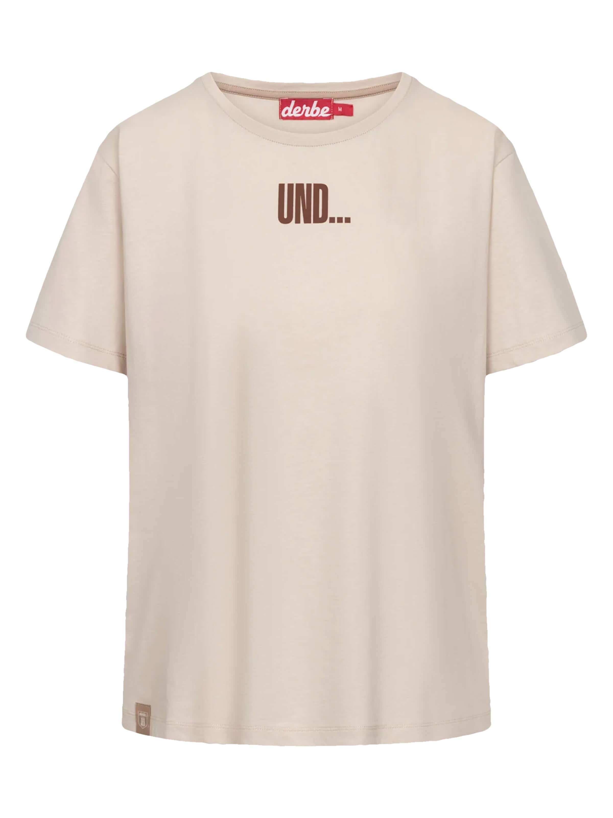 Derbe Shirt 'Und Tschüss'‌‌‌‌‌‌‌ in Beige: Vorderseite