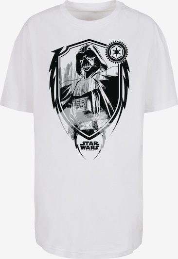 F4NT4STIC T-shirt oversize 'Star Wars Darth Vader Shield' en noir / blanc, Vue avec produit