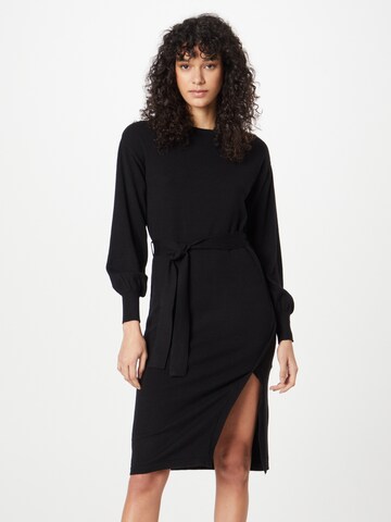 VILA Knitted dress 'Evie' in Black: front