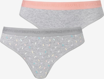 BUFFALO Panty 'LM String' in Grey: front