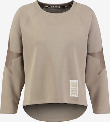Sweat-shirt ' STAR ' Key Largo en beige : devant