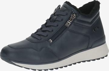 CAPRICE Lace-Up Ankle Boots in Blue: front