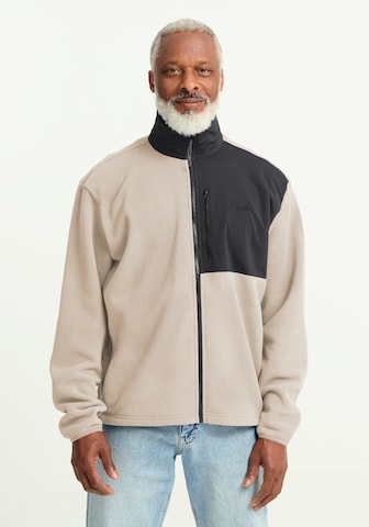 smėlio JACK WOLFSKIN Funkcinis flisinis džemperis: priekis