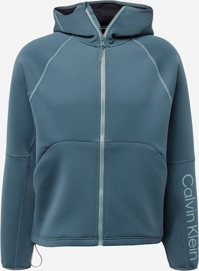Calvin Klein Sport Veste de survêtement en bleu-gris / vert pastel, Vue avec produit