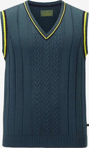 Charles Colby Sweater Vest ' Earl Charles ' in Blue: front