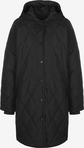 Urban Classics Ανοιξιάτικο και φθινοπωρινό παλτό σε μαύρο: μπροστά
