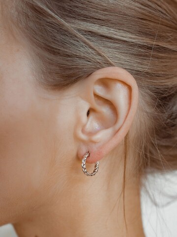 Hey Happiness Ohrringe 'Braided' in Silber
