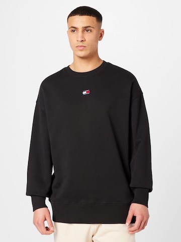 Tommy Jeans Sweatshirt in Black: front