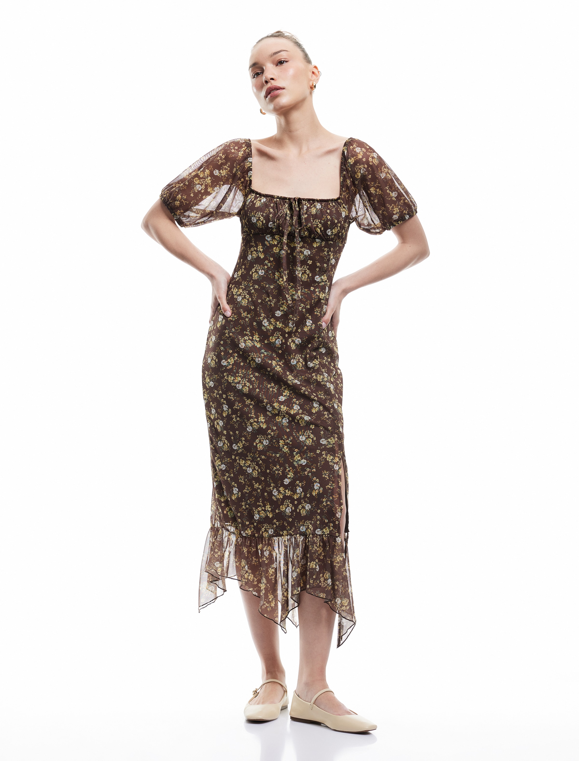 Koton Kleid in Braun: Vorderseite